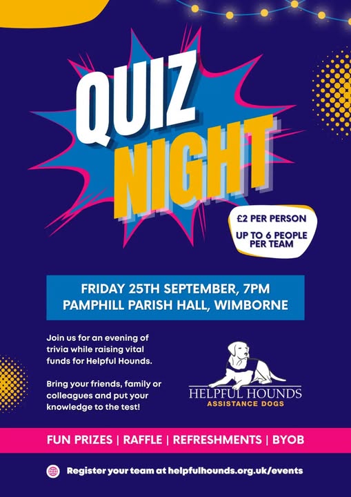 Helpful Hounds Quiz Night poster